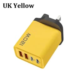120W USB-C Charger 4 Ports PD Quick Charge 3.0 Type-C USB Phone Chargers Fast Charging Adapter For IPhone17 16 15 Xiaomi Samsung