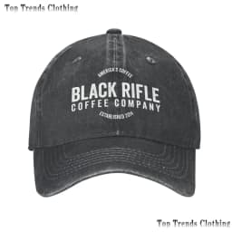 Black Coffee Rifles Hat Baseball Cap Vintage Washed Dyed Dad Hat Adjustable Hat