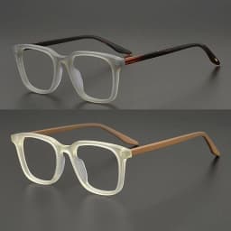 2PCS Fashion Myopia Optical Eyeglasses Unisex Classic Square Glasses Frame Women Men TR90 Ultralight Prescription Eyewear