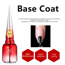AS Rubber Base Coat UV Gel Colorful Gel Nail Polish Semi Permanent Tempered Top Coat UV LED Nail Art Manicure Nail Varnish