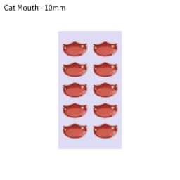 10 pcs Multi styles Cute Cartoon Mouth Stickers Anime Figurine Doll Face Organ Paster Decals DIY Glass Mouth Chips Paper