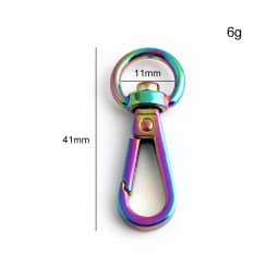 10/30/100PCS Inside:12mm Open Metal Carabiner Snap Hook Trigger Clasps Clips Swivel O-ring For Bag Strap Keychain Accessories
