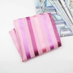 New Pink Dot Striped Pocket Square For Men 22cm Formal Handkerchief Towel Groom Wedding Suit Cravat Hanky Host Chest Small Scarf