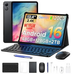 DOOGEE AORLYM P13 Tablet 48GB+128GB Gemini AI 13.4" 2.4K 120Hz Display 12000mAh Large Battery UNISOC T7280 Widevine L1 Android 16 Smart Pad
