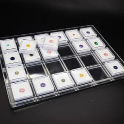 Novel Jewelry Gemstone Display Storage Box Gem Jar Show Case Tray with Lid Loose Diamond Holder Container Transparent Organizer