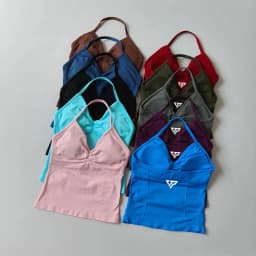 Keep That Pump 2 Piece Sets Shorts Top Women's Outfits Yoga Sets Gym Sets High Quality Seamless Lace-Up Bra Scratch Sports Sets