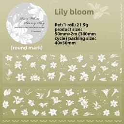 5x200cm Pure White Cute PET Die-Cut TapeStickers Lovely Bow Bubble Star Stickers for Journal Scrapbook DIY Phone Case