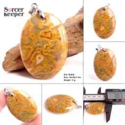 High Quality Pendentif Real Natural Crazy Lace Agate Stone Pendant Chains Necklace For Women's & Men's Jewelry Making BK996H