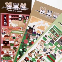 SKYSONIC New Arrival 3PCS Full Set Series Decor sticker Scrapbook Laser Kpop Stickers For Journal Stationery Sticker Suppliers