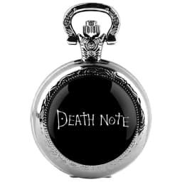 Classy Death Note Design Black Quartz Pocket Watch Fashion Necklace Timing Pendant with Chain Gift for Man Woman Souvenir