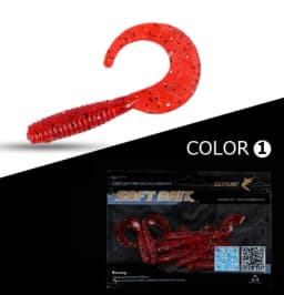 Goture 10pcs/set Soft Fishing Lure 6cm 2g Wobblers Silicone Artificial Bait Grub Worm Lures for Bass Trout Carp Fishing Lures