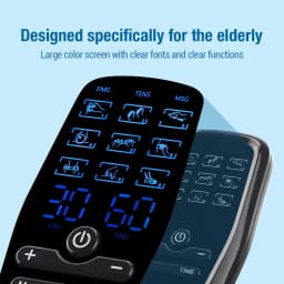 EMS TENS Muscle Stimulator Electric Massager for Full Body 9 Modes 30 Intensity Levels Dual Output Massaging Device Rechargable
