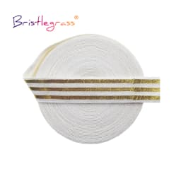 BRISTLEGRASS 2 5 10 Yard 5/8" 15mm Evil Eye Hamsa Hand Foil Print Fold Over Elastics FOE Spandex Bands Tape Hair Tie Sewing Trim