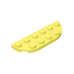 MOC PARTS GDS-899 Plate, Round Corner 2 x 6 Double compatible with lego 18980 toys Assembles Building Blocks Technical