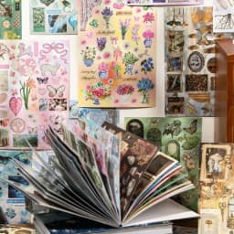 30sheets Retro Japanese Sticker Book Mirror Tide Star Light Old Dream Series Ancient Early Wind Handbook Decoration Landscape Ba