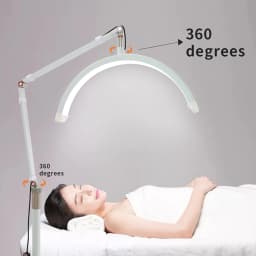 Andoer HD-M2X 20W Floor LED Video Light Half-moon Shaped Fill Light 3000K-6000K Dimmable with Metal Light Stand Phone