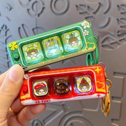 Monchhichi Keycap Clicker Anti Stress Key Cap Keyboard Fidgets Keychains Funny Squishy Bag Charms Accessories 몬치치 키링