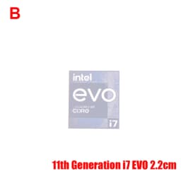 DIY Eleventh Generation 11th Generation Core I9 EVO I7 I5 Win10 Computer Sticker Notebook Label Laptop Metal Sticker