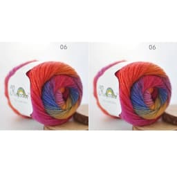 100% Wool Yarn Rainbow Color for Hand Knitting Crochet Plush Thickness Lanas Thread DIY Soft Scarf Shawl Sweater