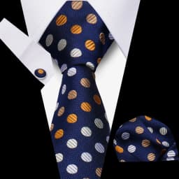 Men Business Tie Set Classic Plaid Dot Necktie Cufflinks Stripe Handkerchief For Wedding High Quality Formal Gravata Accessories