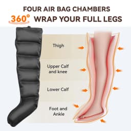 Professional Airwave Pressure Massager with 01 Adapter 110-220V Plug-In Ergonomic Design for Legs & Full Body Portable Home Use