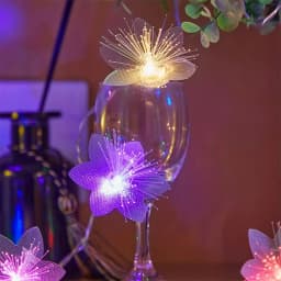 Christmas Fairy String Lights Battery Powered LED Fiber Optic Flower Garland for Xmas Tree Home Wedding Party Holiday Decoration
