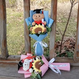 Graduation Bear Plush Toy Cute Teddy Bear Soft Doll Bouquet Valentine Christmas Birthday Gift