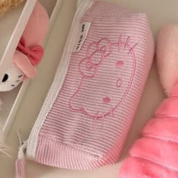 HelloKitty cartoon peripheral stationery storage bag, large capacity makeup bag, multi-purpose storage