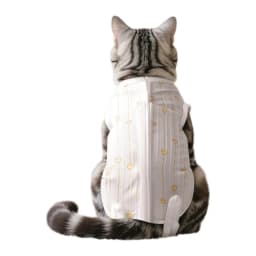 Soft Material Cat Recovery Clothes Adjustable Heart Print Cat Protective Vest Wound Protection Anti Scratching Weaning Jumpsuit
