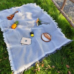 Cotton Blend Portable Mat Picnic Mat with Tassel for Outdoor Camping Dustproof Tablecloth Mat Soft Sofa Blankets Camping Parts