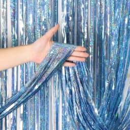 2M Glitter Pink Metallic Foil Tinsel Curtain Backdrop Birthday Wedding Bridal Shower Bachelorette Party Decor Adult Anniversary