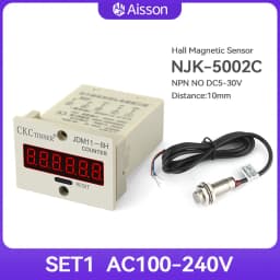 JDM11-6H 6 Digit Electronic Digital Counter Display Hall Sensor Proximity Photoelectric Switch NPN DC12-24V AC110-220V