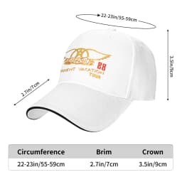 Aerosmith Permanent Vacation Tour '87-88 Baseball Cap Tennis Skate Trucker Hat Women Men Fashion Print Snapback Cap