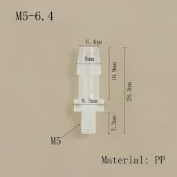 Hose Joint Adapter PP Plastic Air Valve Pipe Dispensing Glue Subpackaging Fitting Connector
