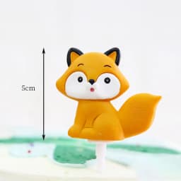 1pcs Jungle Party Cake Topper Safari Animals Figures Toys Picks Wild Jungle Animals Theme Baby Shower Happy Birthday Cake Decor