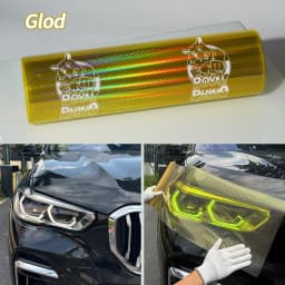 Car Motorcycle Vinyl Wrap Foil Laser Honeycomb Headlight Taillight Tint Film Modify Color Changing Stickers Car Styling