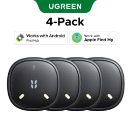 UGREEN FineTrack Mini Duo 2-in-1 Global Positioning Tracker, Smart Bluetooth Item Locator,Anti-Lost Tag for Bags, Keys
