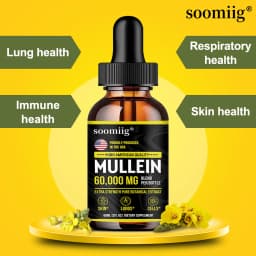 Mullein Leaf Drops - Powerful Mullein for Immune Support,Detox & Respiratory Support,Organic Cleanse Supplement