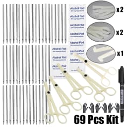 98/69/48/7PCS Piercing Tool Kit Professional Ear Nose Piercing Needles Clamp Glove Marker Pen Tragus Lip Navel Piercing Tool Set