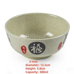 4.5 5 inch 2 10 pcs set Break resistant Melamine Bowl Thickened Flower Rice Soup Snack Bowl Plastic Food Tableware Chinese Bowls