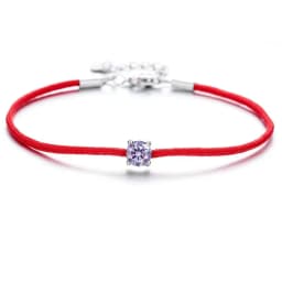 TY 0.5CT 925 Sterling Silver Moissanite Bracelet For Women Men Lucky Red String Bracelet 12constellation Bracelet Fine Jewelry