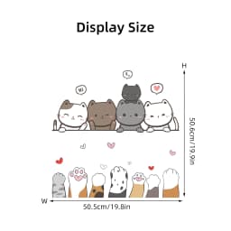 1Pc Cartoon Cute Cat Claw for Kids Room Door Wall Decals Bedroom Decoration Baby Nursery Home Decor Background