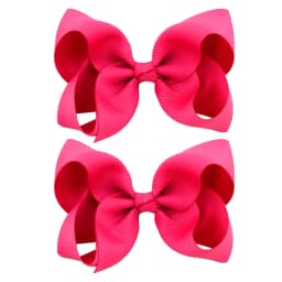 2PCS/Lot 4Inches Solid Colors Hair Bows With Hair Clips For Girls Gift Boutique Ribbon Bows DIY Hair Decor Kids Hair Accessories