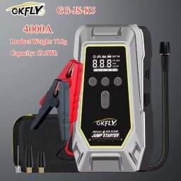 GKFLY 4000A 7000A Jump Starter 4 in 1 Pump Air Compressor Power Bank 12V Digital Tire Inflator 150PSI Emergency Battery Booster