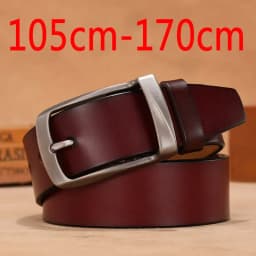 100 120 130 140 150 160 170cm Men Belt Leather Cow Genuine Leather Plus Size Belts Waist Strap Vintage Cowskin Belt for Jeans