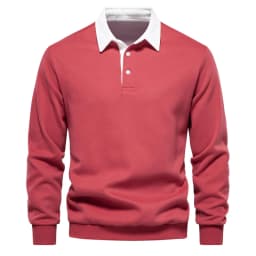 2025 Spring Autumn Polo Neck Sweatshirts for Men Fashion Smart Casual Cotton Mens Hoodies Sweatshirts High Quality Pullover Tops