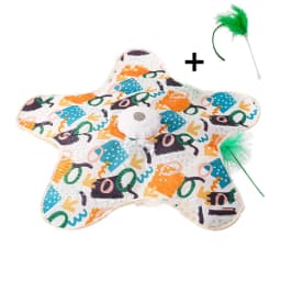Cat Toys Interactive Hide and Seek Cat Toy with Mouse Squeaky Motion Activated Moving Concealed Feathers Kitten Teaser Toy