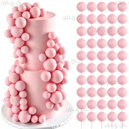 50/100pcs Cake Ball Picks Topper Wholesale 4 Sizes Foam Balls Cake Toppers for Birthday Christmas Wedding Cake Decoration Favor