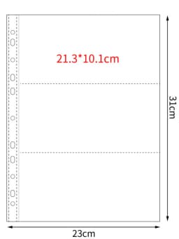 11-Hole A4 Binder Refill Pages 10 Pack Multi-Grid for Photo Card Postcard Coin Collection Scrapbook Album