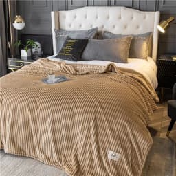 Solid Color Soft Silky Warm Yellow Coral Fleece Blanket Summer Office Nap Flannel Throw King Queen Winter Bedspread